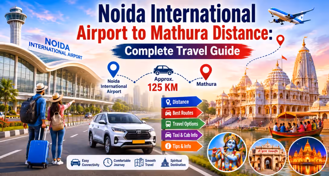 Noida International Airport (Jewar Airport) to Vrindavan Mathura Distance: 2026 Complete Guide