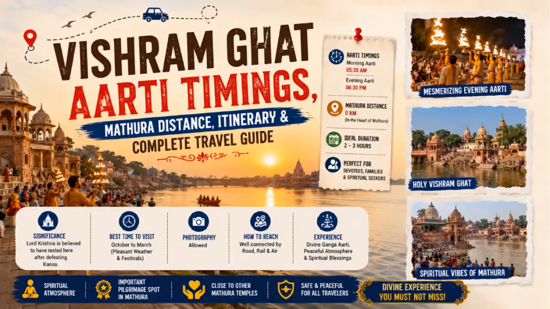 Vishram Ghat Aarti Timings, Mathura Distance, Itinerary & Complete Travel Guide
