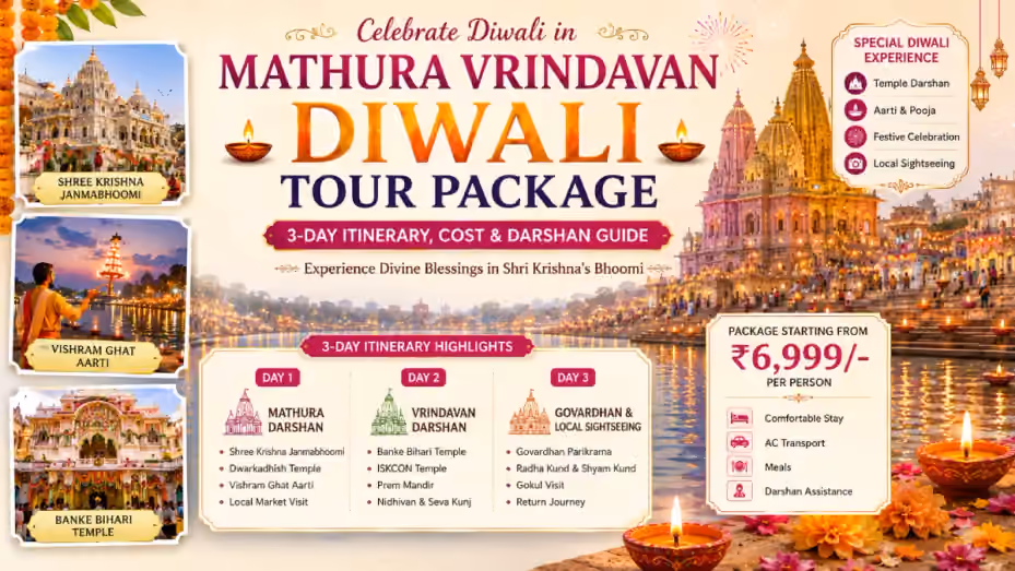 Mathura Vrindavan Diwali Tour Package - 3-Day Itinerary, Cost & Darshan Guide