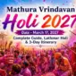 Mathura vrindavan Holi 2027 Date